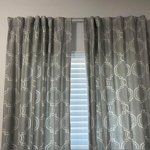 Pottery Barn Gray and White Curtains